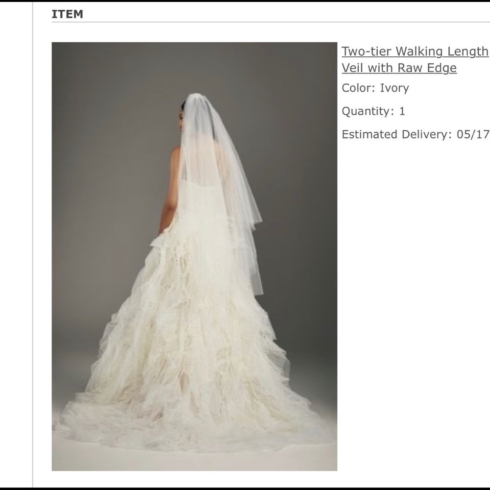 NWT Two-tier Walking Length Veil